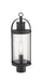 Outdoor Post Mount Fixture Z-Lite 569PHM-BK Black Roundhouse 1 Light Outdoor Post Mount Fixture Z-Lite