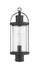 Outdoor Post Mount Fixture Z-Lite 569PHM-BK Black Roundhouse 1 Light Outdoor Post Mount Fixture Z-Lite