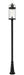 Outdoor Post Mounted Fixture Z-Lite 569PHXL-519P-BK Black Roundhouse 1 Light Outdoor Post Mounted Fixture Z-Lite