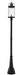 Outdoor Post Mounted Fixture Z-Lite 569PHXL-564P-BK Black Roundhouse 1 Light Outdoor Post Mounted Fixture Z-Lite