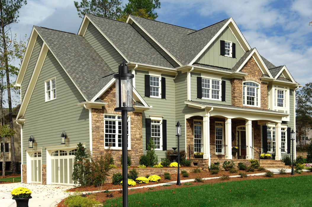 Outdoor Post Mounted Fixture Z-Lite 569PHXL-564P-BK Black Roundhouse 1 Light Outdoor Post Mounted Fixture Z-Lite