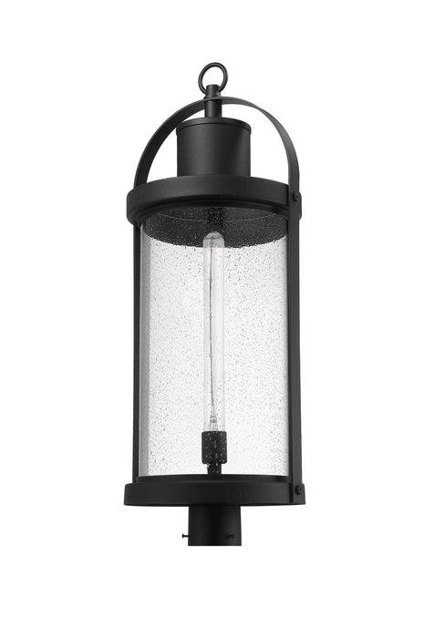 Outdoor Post Mount Fixture Z-Lite 569PHXL-BK Black Roundhouse 1 Light Outdoor Post Mount Fixture Z-Lite