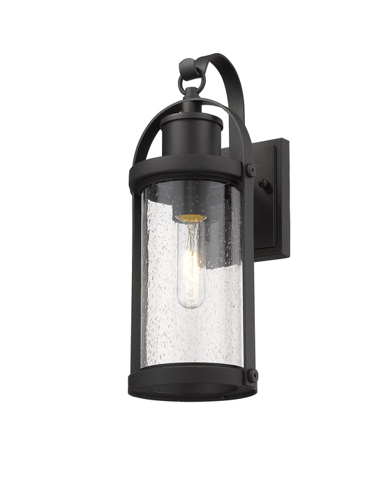 Outdoor Wall Light Z-Lite 569S-BK Black Roundhouse 1 Light Outdoor Wall Light Z-Lite