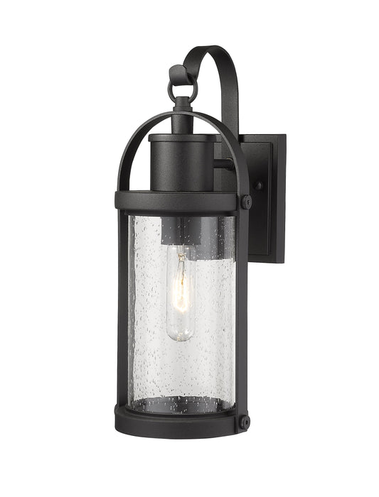 Outdoor Wall Light Z-Lite 569S-BK Black Roundhouse 1 Light Outdoor Wall Light Z-Lite