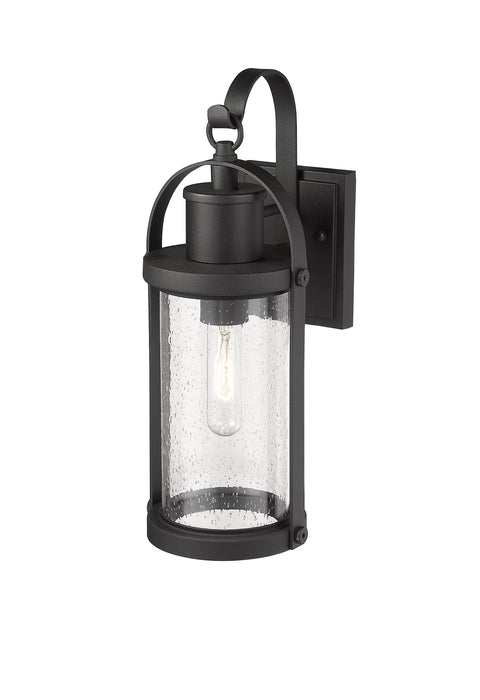 Outdoor Wall Light Z-Lite 569S-BK Black Roundhouse 1 Light Outdoor Wall Light Z-Lite