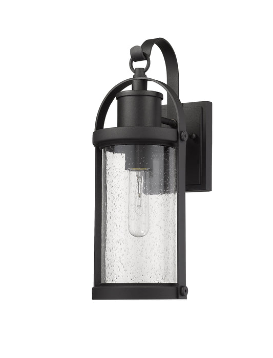 Outdoor Wall Light Z-Lite 569S-BK Black Roundhouse 1 Light Outdoor Wall Light Z-Lite