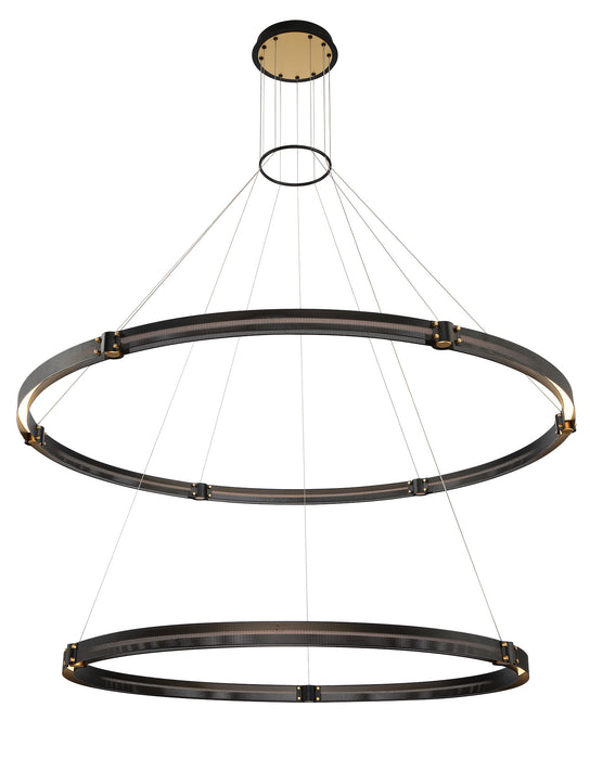 Eurofase 37384-012 Admiral 62" Gold-Black Mix LED Chandelier