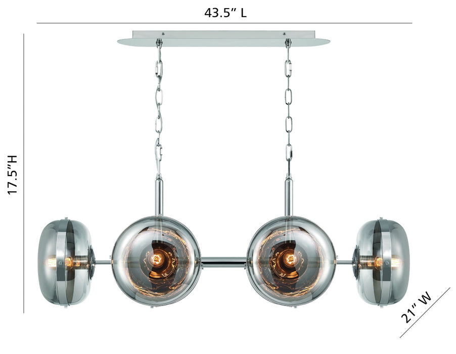 Eurofase 38130-022 Nottingham 44" Polished Nickel Chandelier