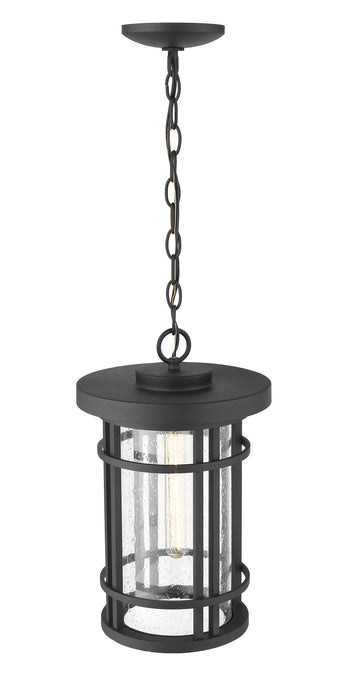 Outdoor Chain Mount Ceiling Fixture Z-Lite 570CHB-BK Black Jordan 1 Light Outdoor Chain Mount Ceiling Fixture Z-Lite