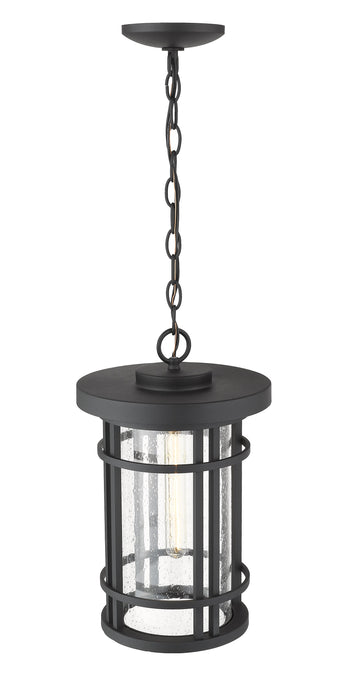 Outdoor Chain Mount Ceiling Fixture Z-Lite 570CHB-BK Black Jordan 1 Light Outdoor Chain Mount Ceiling Fixture Z-Lite