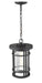 Outdoor Chain Mount Ceiling Fixture Z-Lite 570CHB-BK Black Jordan 1 Light Outdoor Chain Mount Ceiling Fixture Z-Lite