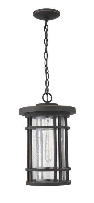 Outdoor Chain Mount Ceiling Fixture Z-Lite 570CHB-ORB Oil Rubbed Bronze Jordan 1 Light Outdoor Chain Mount Ceiling Fixture Z-Lite