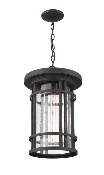 Outdoor Chain Mount Ceiling Fixture Z-Lite 570CHXL-ORB Oil Rubbed Bronze Jordan 1 Light Outdoor Chain Mount Ceiling Fixture Z-Lite