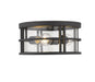 Outdoor Flush Mount Z-Lite 570F-BK Black Jordan 3 Light Outdoor Flush Mount Z-Lite