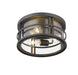 Outdoor Flush Mount Z-Lite 570F-BK Black Jordan 3 Light Outdoor Flush Mount Z-Lite