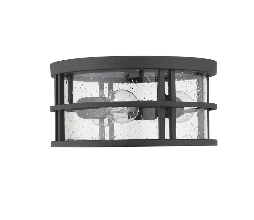Outdoor Flush Mount Z-Lite 570F-BK Black Jordan 3 Light Outdoor Flush Mount Z-Lite