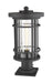 Outdoor Pier Mounted Fixture Z-Lite 570PHB-533PM-BK Black Jordan 1 Light Outdoor Pier Mounted Fixture Z-Lite