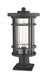 Outdoor Pier Mounted Fixture Z-Lite 570PHB-533PM-BK Black Jordan 1 Light Outdoor Pier Mounted Fixture Z-Lite