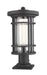 Outdoor Pier Mounted Fixture Z-Lite 570PHB-533PM-BK Black Jordan 1 Light Outdoor Pier Mounted Fixture Z-Lite