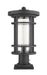 Outdoor Pier Mounted Fixture Z-Lite 570PHB-533PM-BK Black Jordan 1 Light Outdoor Pier Mounted Fixture Z-Lite