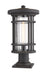 Outdoor Pier Mounted Fixture Z-Lite 570PHB-533PM-ORB Oil Rubbed Bronze Jordan 1 Light Outdoor Pier Mounted Fixture Z-Lite