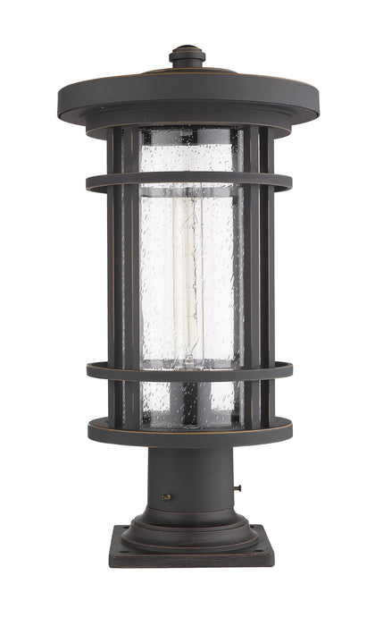Outdoor Pier Mounted Fixture Z-Lite 570PHB-533PM-ORB Oil Rubbed Bronze Jordan 1 Light Outdoor Pier Mounted Fixture Z-Lite
