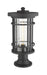 Outdoor Pier Mounted Fixture Z-Lite 570PHB-553PM-BK Black Jordan 1 Light Outdoor Pier Mounted Fixture Z-Lite