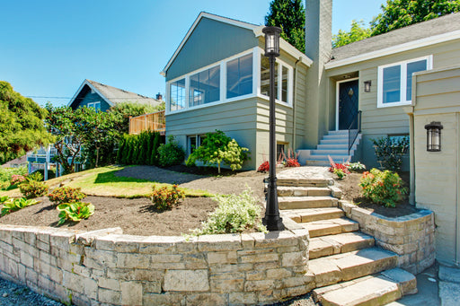 Outdoor Post Mounted Fixture Z-Lite 570PHB-564P-ORB Oil Rubbed Bronze Jordan 1 Light Outdoor Post Mounted Fixture Z-Lite