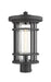 Outdoor Post Mount Fixture Z-Lite 570PHB-BK Black Jordan 1 Light Outdoor Post Mount Fixture Z-Lite