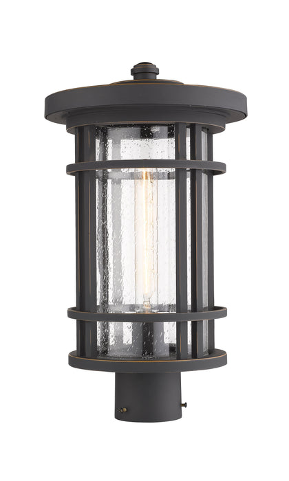 Outdoor Post Mount Fixture Z-Lite 570PHB-ORB Oil Rubbed Bronze Jordan 1 Light Outdoor Post Mount Fixture Z-Lite