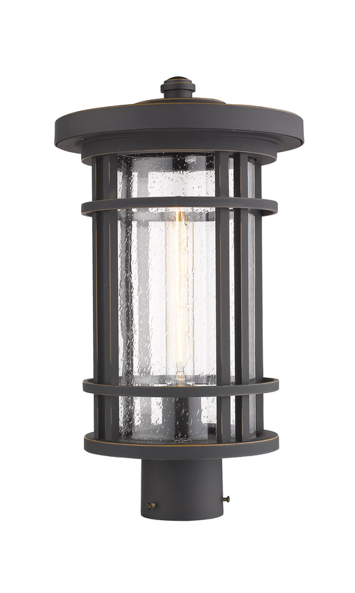 Outdoor Post Mount Fixture Z-Lite 570PHB-ORB Oil Rubbed Bronze Jordan 1 Light Outdoor Post Mount Fixture Z-Lite