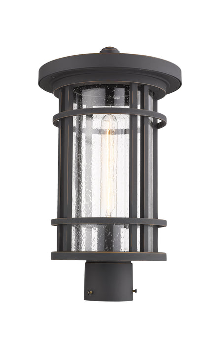 Outdoor Post Mount Fixture Z-Lite 570PHB-ORB Oil Rubbed Bronze Jordan 1 Light Outdoor Post Mount Fixture Z-Lite