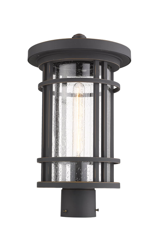 Outdoor Post Mount Fixture Z-Lite 570PHB-ORB Oil Rubbed Bronze Jordan 1 Light Outdoor Post Mount Fixture Z-Lite