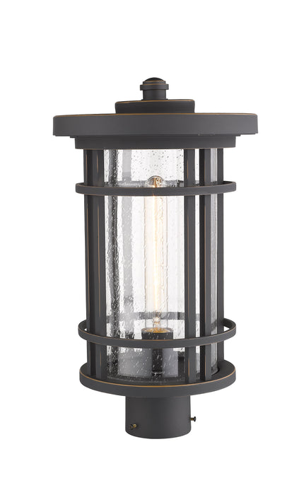 Outdoor Post Mount Fixture Z-Lite 570PHB-ORB Oil Rubbed Bronze Jordan 1 Light Outdoor Post Mount Fixture Z-Lite
