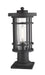 Outdoor Pier Mounted Fixture Z-Lite 570PHM-533PM-BK Black Jordan 1 Light Outdoor Pier Mounted Fixture Z-Lite