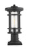 Outdoor Pier Mounted Fixture Z-Lite 570PHM-533PM-BK Black Jordan 1 Light Outdoor Pier Mounted Fixture Z-Lite