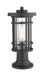 Outdoor Pier Mounted Fixture Z-Lite 570PHM-553PM-BK Black Jordan 1 Light Outdoor Pier Mounted Fixture Z-Lite