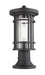 Outdoor Pier Mounted Fixture Z-Lite 570PHM-553PM-BK Black Jordan 1 Light Outdoor Pier Mounted Fixture Z-Lite