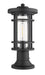 Outdoor Pier Mounted Fixture Z-Lite 570PHM-553PM-BK Black Jordan 1 Light Outdoor Pier Mounted Fixture Z-Lite
