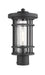 Outdoor Post Mount Fixture Z-Lite 570PHM-BK Black Jordan 1 Light Outdoor Post Mount Fixture Z-Lite