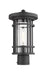 Outdoor Post Mount Fixture Z-Lite 570PHM-BK Black Jordan 1 Light Outdoor Post Mount Fixture Z-Lite