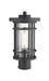 Outdoor Post Mount Fixture Z-Lite 570PHM-BK Black Jordan 1 Light Outdoor Post Mount Fixture Z-Lite