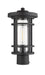 Outdoor Post Mount Fixture Z-Lite 570PHM-BK Black Jordan 1 Light Outdoor Post Mount Fixture Z-Lite