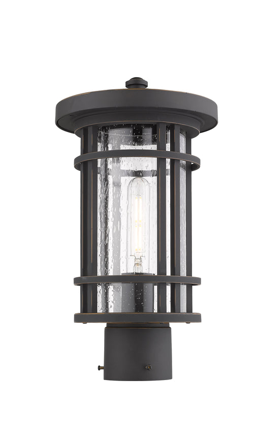 Outdoor Post Mount Fixture Z-Lite 570PHM-ORB Oil Rubbed Bronze Jordan 1 Light Outdoor Post Mount Fixture Z-Lite