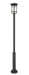 Outdoor Post Mounted Fixture Z-Lite 570PHXL-5010P-BK Black Jordan 1 Light Outdoor Post Mount Fixture Z-Lite