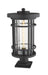 Outdoor Pier Mounted Fixture Z-Lite 570PHXL-533PM-BK Black Jordan 1 Light Outdoor Pier Mounted Fixture Z-Lite
