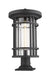 Outdoor Pier Mounted Fixture Z-Lite 570PHXL-533PM-BK Black Jordan 1 Light Outdoor Pier Mounted Fixture Z-Lite
