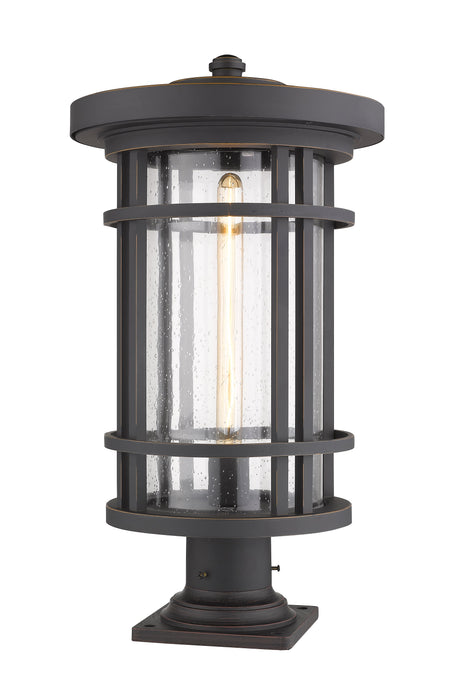 Outdoor Pier Mounted Fixture Z-Lite 570PHXL-533PM-ORB Oil Rubbed Bronze Jordan 1 Light Outdoor Pier Mounted Fixture Z-Lite