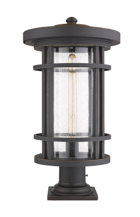 Outdoor Pier Mounted Fixture Z-Lite 570PHXL-533PM-ORB Oil Rubbed Bronze Jordan 1 Light Outdoor Pier Mounted Fixture Z-Lite