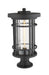 Outdoor Pier Mounted Fixture Z-Lite 570PHXL-553PM-BK Black Jordan 1 Light Outdoor Pier Mounted Fixture Z-Lite